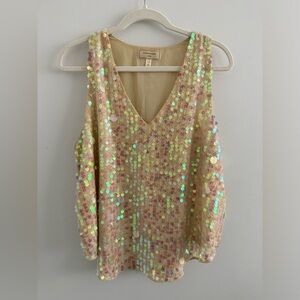 Moulinette Soeurs for Anthropologie sequin top. Size 14.